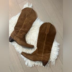 Suede Cowboy Boots